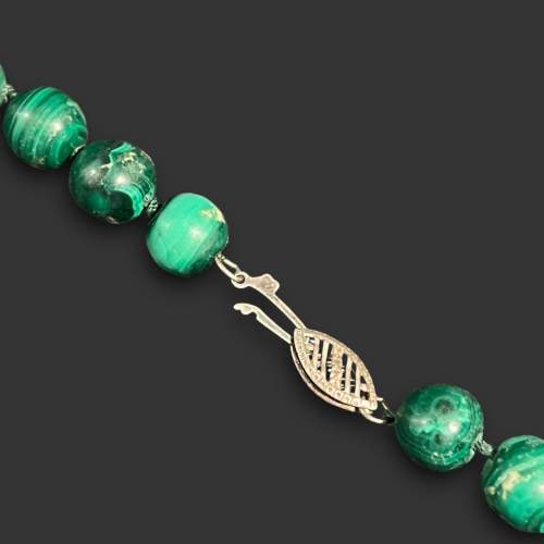 1930s Art Deco Malachite Necklace image-5