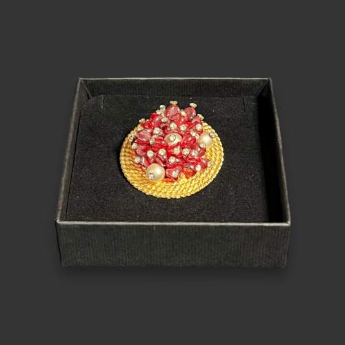 50s Jerry De Nicola Art Glass Brooch image-1