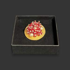 50s Jerry De Nicola Art Glass Brooch