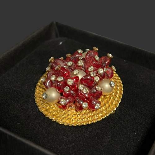 50s Jerry De Nicola Art Glass Brooch image-2