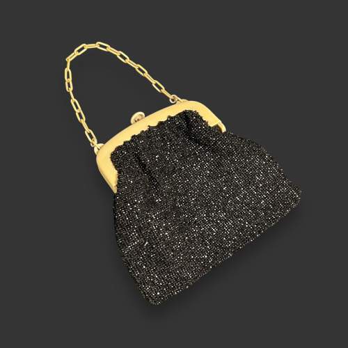 1930s Rocaille Beaded Evening Bag image-1