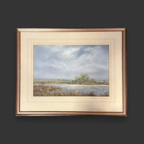 20th Century River Landscape Watercolour by Peter Robinson image-1