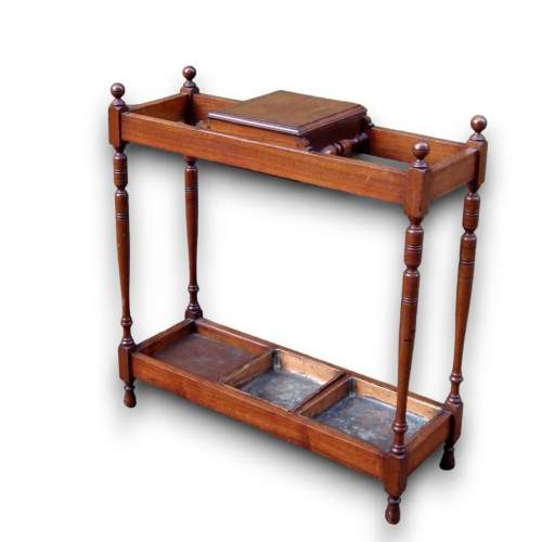 Edwardian Circa 1910 Antique Mahogany Stick Stand image-1