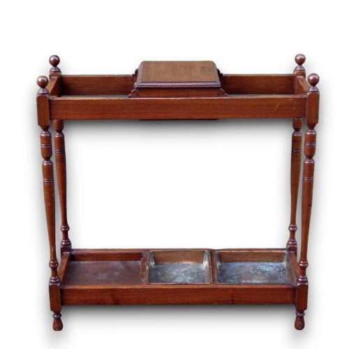 Edwardian Circa 1910 Antique Mahogany Stick Stand image-2