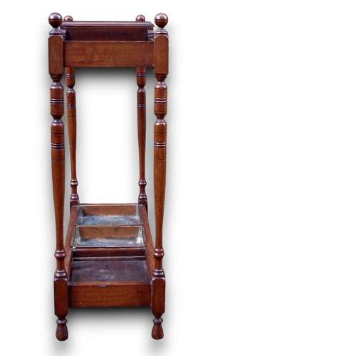 Edwardian Circa 1910 Antique Mahogany Stick Stand image-4