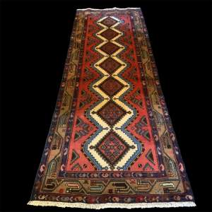 Hand Knotted Persian Runner Senneh A Superb Example Kurdish City