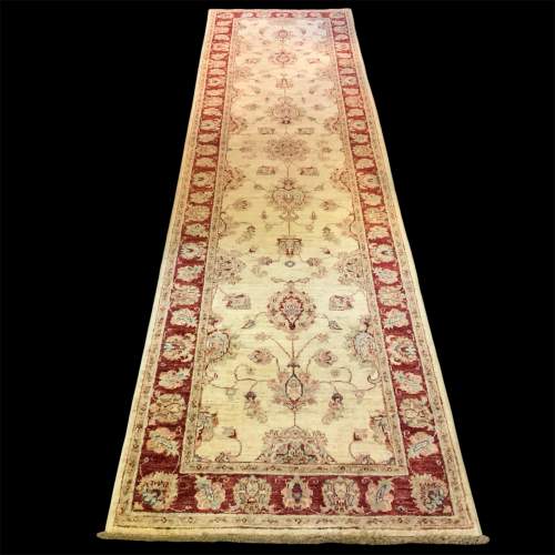 Stunning Afghan Hand Knotted Runner Superb Colours And Design image-1