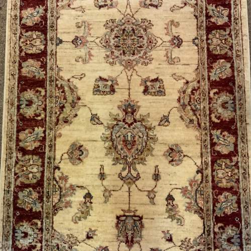 Stunning Afghan Hand Knotted Runner Superb Colours And Design image-4