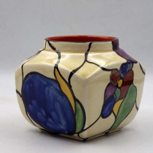 Clarice Cliff 1920s Art Deco Floral Geometric Bizarre Sugar Pot image-1