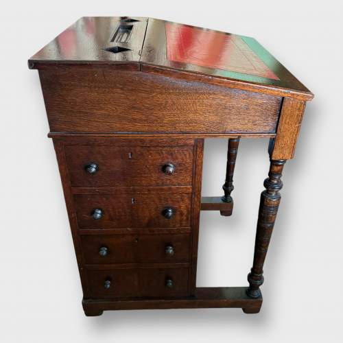 Edwardian Oak and Mahogany Lined Davenport Desk image-2