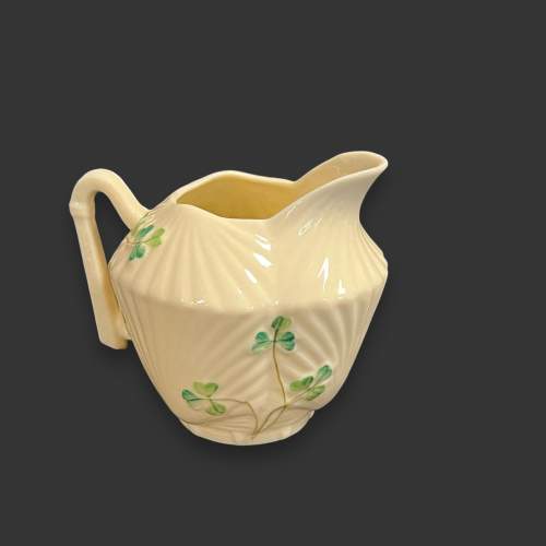 20th Century Belleek Shamrock Jug image-1