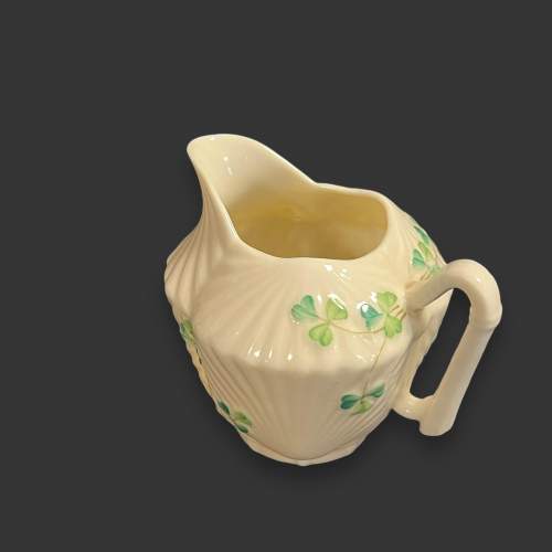 20th Century Belleek Shamrock Jug image-2