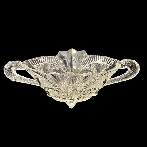 Art Deco Clear Glass Dolphin Bowl by Brockwitz image-1