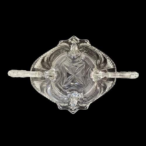 Art Deco Clear Glass Dolphin Bowl by Brockwitz image-4