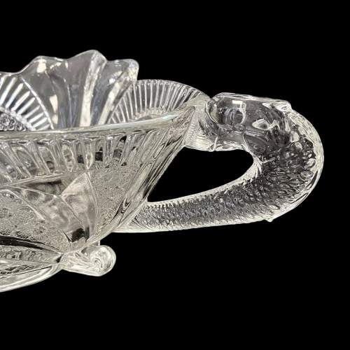 Art Deco Clear Glass Dolphin Bowl by Brockwitz image-6