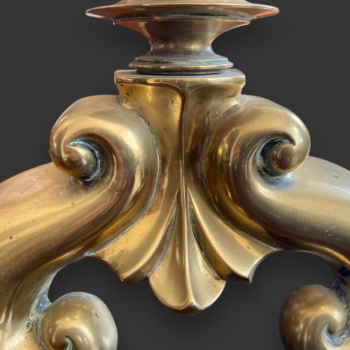 Large Victorian Brass Andirons image-5