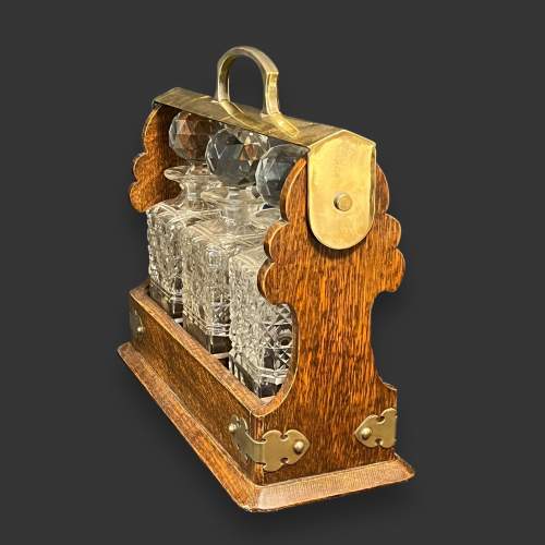 Victorian Oak Three Decanter Tantalus image-3