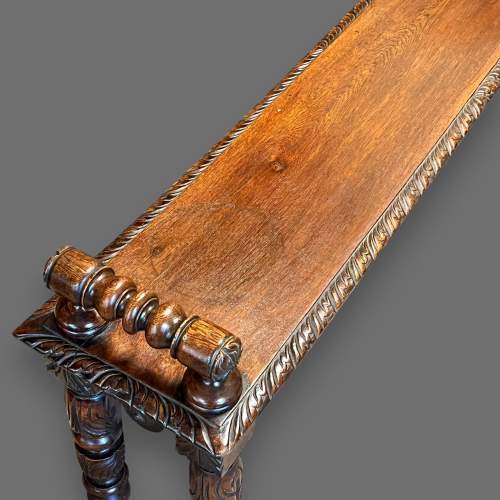 19th Century Oak Carved Window Seat image-2