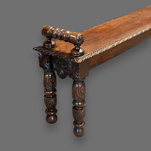 19th Century Oak Carved Window Seat image-3