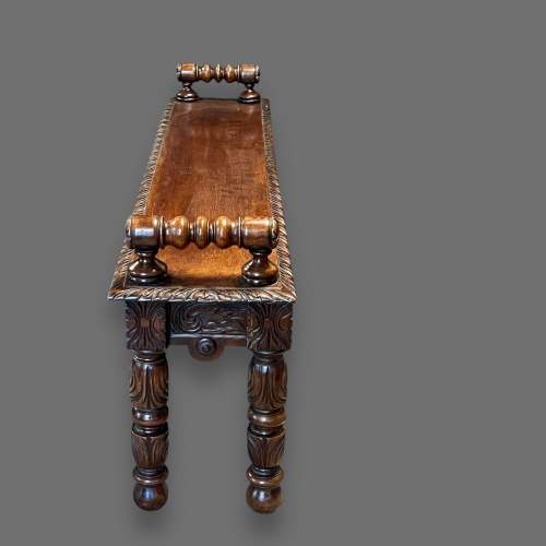 19th Century Oak Carved Window Seat image-4