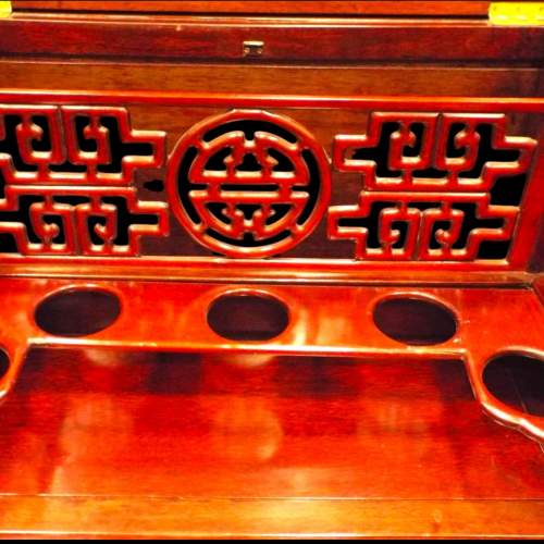 Chinese Rosewood Carved Drinks Cabinet image-3