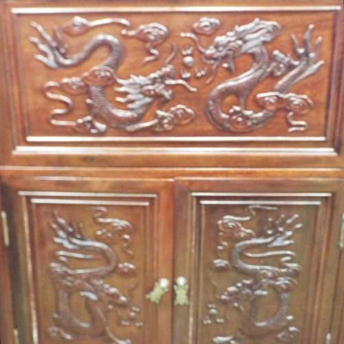 Chinese Rosewood Carved Drinks Cabinet image-6