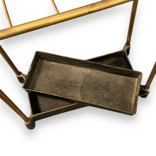 Edwardian Cast Iron and Brass Stick Stand image-4