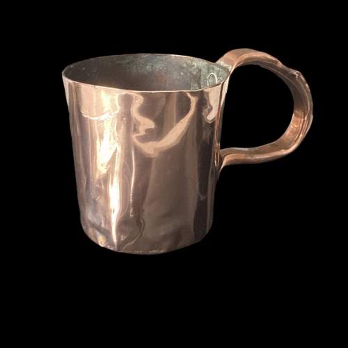 Royal Navy Victorian Grog Rum One Quart Copper Measure Mug image-1