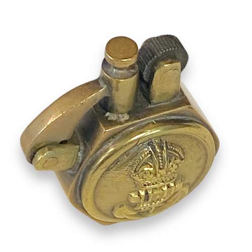 Brass Royal Navy WW2 Button Style Lighter image-4