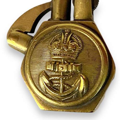 Brass Royal Navy WW2 Button Style Lighter image-2