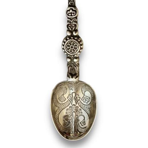 1901 Edward VII Royal Coronation Silver Anointing Spoon image-2