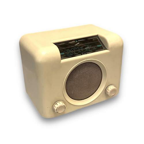 Vintage Bush DAC 90A Cream Bakelite Radio image-1