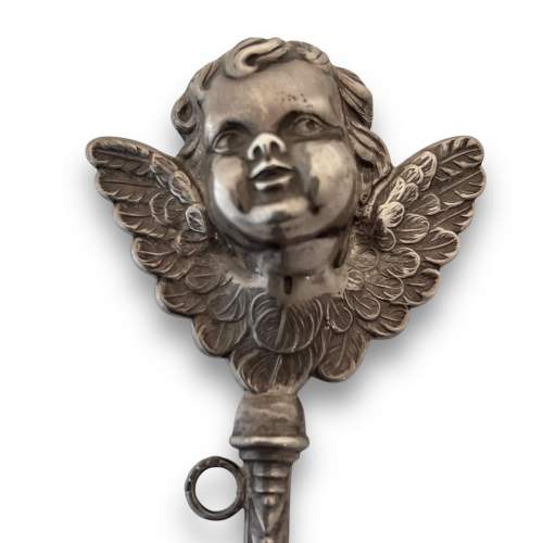 Silver Baby Rattle of Putto image-2