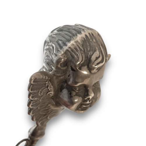 Silver Baby Rattle of Putto image-3