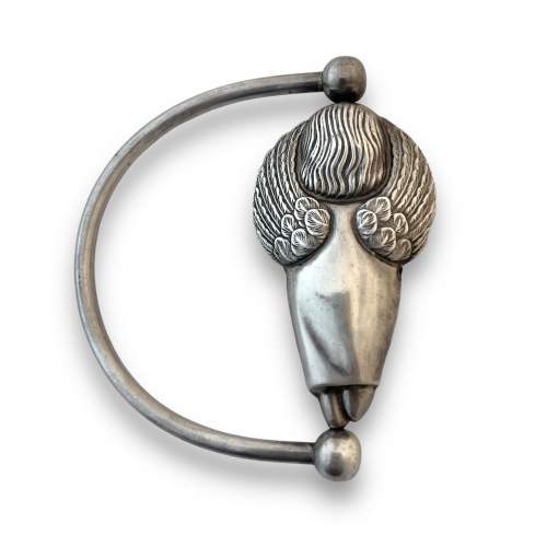 Silver Baby Rattle of Angel image-2