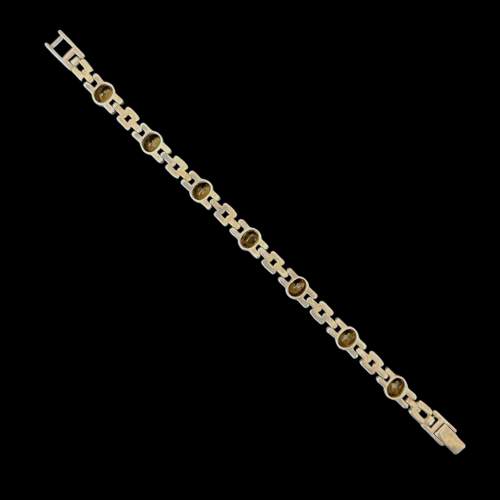 Silver Marcasite and Citrine Bracelet image-4