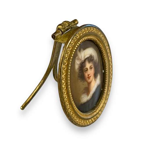 Victorian Miniature Portrait on Porcelain image-2