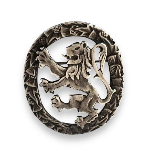 Victorian Scottish Silver Brooch image-1