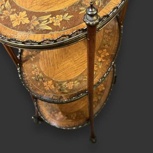 19th Century French Kingwood and Parquetry Three Tier Etagere image-3