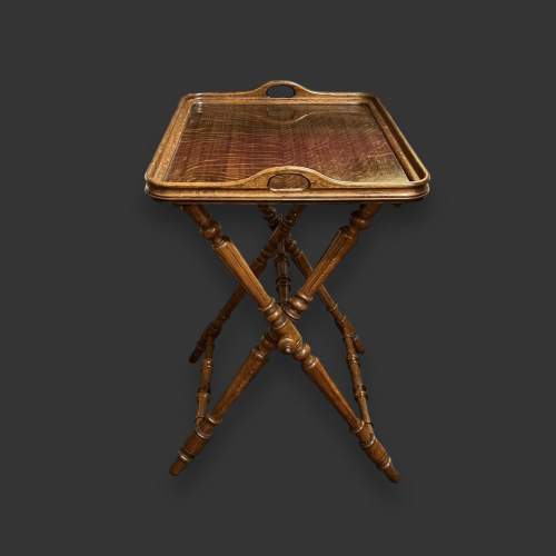 Victorian Oak Butlers Tray on Stand image-2