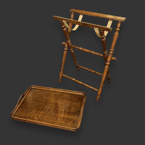 Victorian Oak Butlers Tray on Stand image-3