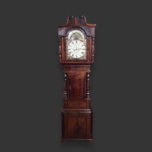 Early 19th Century Eight Day Mahogany Longcase Clock image-1