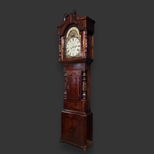 Early 19th Century Eight Day Mahogany Longcase Clock image-2