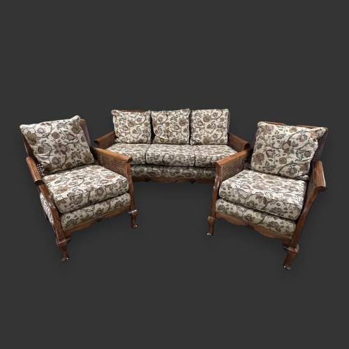 Early 20th Century Three Piece Bergere Suite image-1