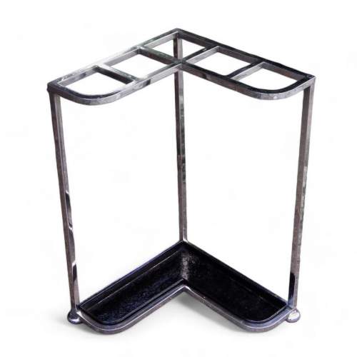 Art Deco 1930s Tubular Chrome Corner Stick Stand image-1