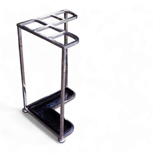 Art Deco 1930s Tubular Chrome Corner Stick Stand image-3