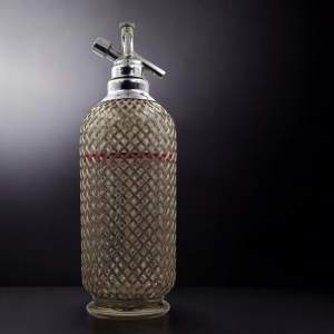 Sparklets 1930s Wire Mesh Glass Soda Siphon