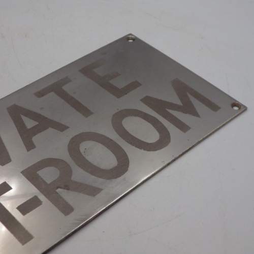 Art Deco 1930s Chrome Door Sign - Private Rest Room image-3