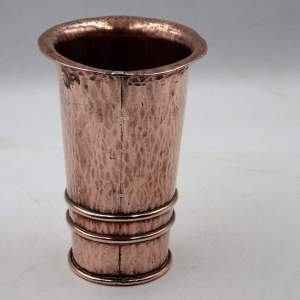 Arts & Crafts Handmade Seamed Copper Brush Pot