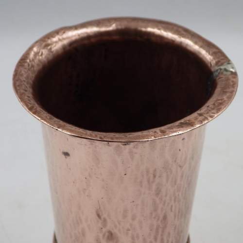 Arts & Crafts Handmade Seamed Copper Brush Pot image-2